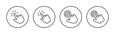 Hand click icon vector for web and mobile app. pointer sign and symbol. hand cursor icon