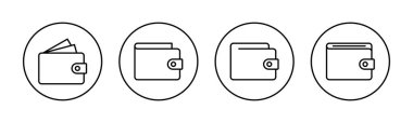 Web ve mobil uygulama için cüzdan simgesi vektörü. cüzdan işareti ve sembol