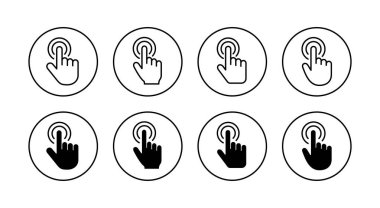 İmleç simgeleri ayarlandı. İmleç işareti ve sembol. el imleç simgesi clik