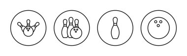 Bowling icon vector for web and mobile app. bowling ball and pin sign and symbol.