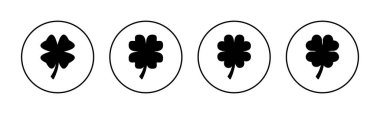 Clover icon vector for web and mobile app. clover sign and symbol. four leaf clover icon.