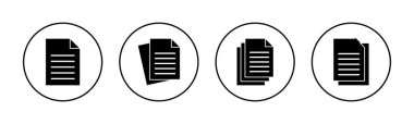Document icon vector for web and mobile app. Paper sign and symbol. File Icon