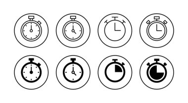 Kronometre simgesi. Zamanlayıcı işareti ve sembol. Geri sayım simgesi. Zaman Dönemi
