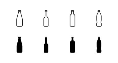 Şişe simgeleri hazır. şişe işareti ve sembol