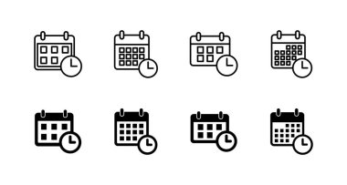 Takvim simgeleri ayarlandı. Takvim işareti ve sembol. Simge simgesini ayarla