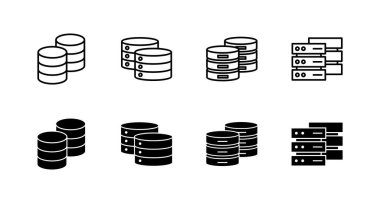 Veritabanı simgeleri ayarlandı. veritabanı işareti ve sembolü