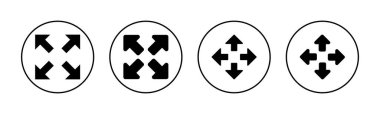 Fullscreen Icon vector for web and mobile app. Expand to full screen sign and symbol. Arrows symbol