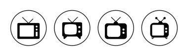 Web ve mobil uygulama için Tv simgesi vektörü. televizyon işareti ve sembol
