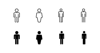 Erkek simgeleri ayarlandı. Erkek işareti ve sembol. insan sembolü