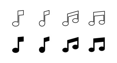 Müzik simgeleri ayarlandı. nota işareti ve sembol