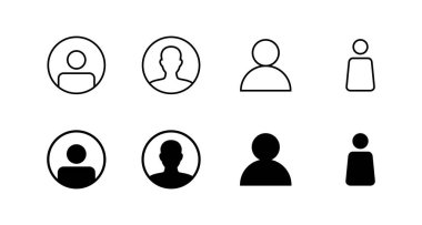Kullanıcı Simgeleri ayarlandı. İmza ve sembol. insanlar simgesi. 