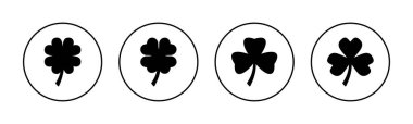 Clover icon vector for web and mobile app. clover sign and symbol. four leaf clover icon.