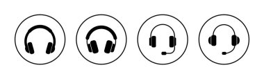 Headphone icon vector for web and mobile app. headphone sign and symbol