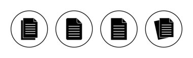 Document icon vector for web and mobile app. Paper sign and symbol. File Icon