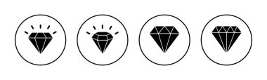 Diamond icon vector for web and mobile app. diamond gems sign and symbol
