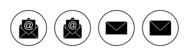 Web ve mobil uygulama için e- posta simgesi vektörü. e-posta işareti ve sembol. E- posta simgesi. Zarf simgesi