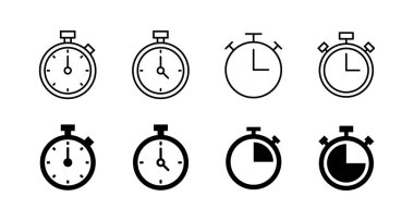 Kronometre simgesi. Zamanlayıcı işareti ve sembol. Geri sayım simgesi. Zaman Dönemi