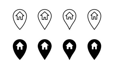 Address icon vector for web and mobile app. home location sign and symbol. pinpoint