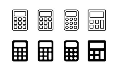 Calculator icon vector for web and mobile app. Accounting calculator sign and symbol.