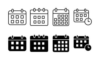 Calendar icon vector for web and mobile app. Calender sign and symbol. Schedule icon symbol