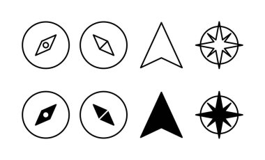 Compass icon vector for web and mobile app. arrow compass icon sign and symbol