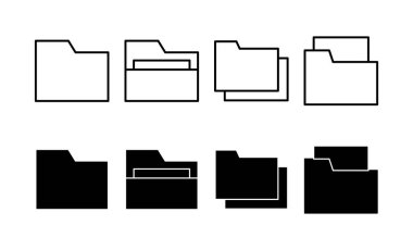 Folder icon vector for web and mobile app. folder sign and symbol