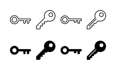 Web ve mobil uygulama için anahtar simge vektörü. Anahtar işareti ve sembol.