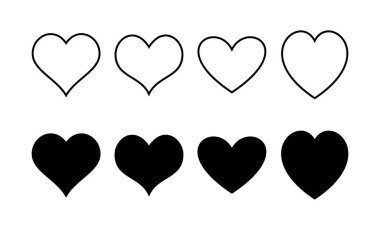 Web ve mobil uygulama için sevgi simgesi vektörü. Kalp işareti ve sembol. Simge vektörü gibi.