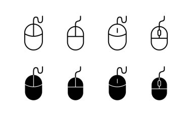 Web ve mobil uygulama için fare simgesi vektörü. Tıklama işareti ve sembol. işaretleyici simgesi vektörü.