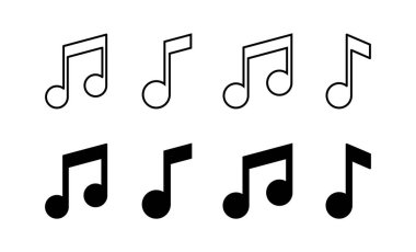 Web ve mobil uygulama için müzik simgesi vektörü. nota işareti ve sembol