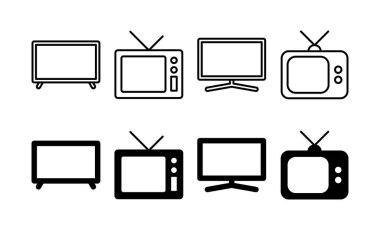 Web ve mobil uygulama için Tv simgesi vektörü. televizyon işareti ve sembol
