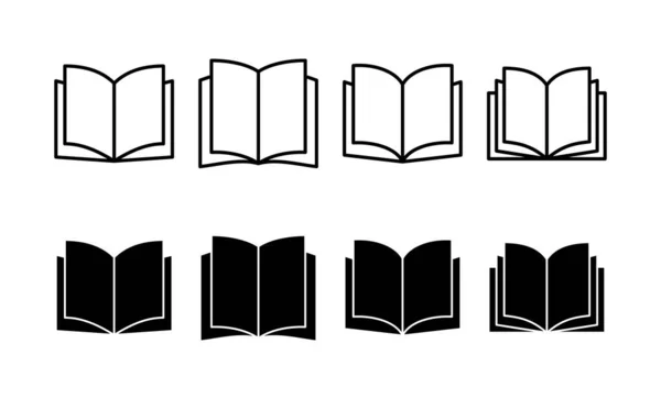 Book Icon Vector Web Mobile App Open Book Sign Symbol —  Vetores de Stock