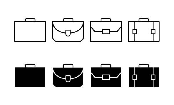 Briefcase Icon Vector Web Mobile App Suitcase Sign Symbol Luggage — Vettoriale Stock