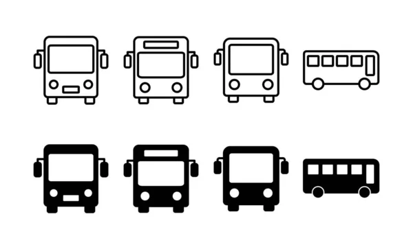 Bus Icon Vector Web Mobile App Bus Sign Symbol Transport — Vetor de Stock