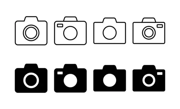 Camera Icon Vector Web Mobile App Photo Camera Sign Symbol — ストックベクタ