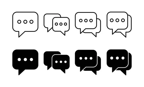 Chat Icon Vector Web Mobile App Speech Bubble Sign Symbol — 스톡 벡터