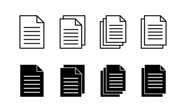 Document Icon Vector Web Mobile App Paper Sign Symbol File —  Vetores de Stock