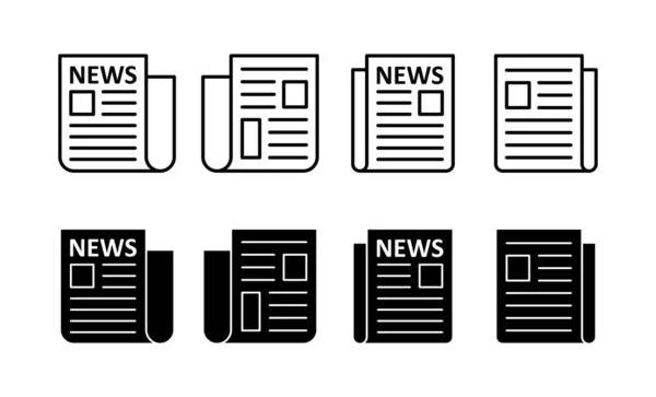 Newspaper Icon Vector Web Mobile App News Paper Sign Symbolign — Stock Vector