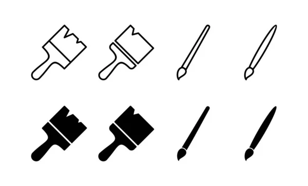 Нарисуйте Вектор Значков Веб Мобильного Приложения Знак Кисти Символ Вектор — стоковый вектор