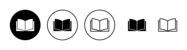 Book Icons Set Open Book Sign Symbol Ebook Icon — Stock Vector
