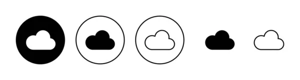 Conjunto Iconos Nube Signo Símbolo Nube — Archivo Imágenes Vectoriales