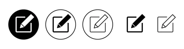 Modifier Les Icônes Définies Modifier Signe Symbole Document Modifier Icône — Image vectorielle
