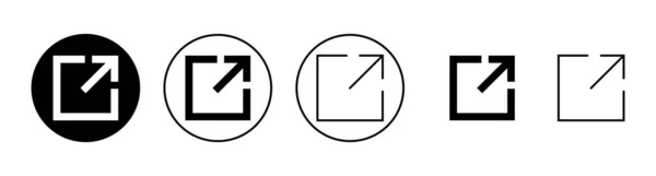 Conjunto Iconos Enlace Externo Signo Enlace Símbolo Símbolo Hipervínculo — Archivo Imágenes Vectoriales