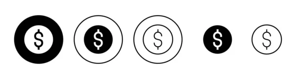 お金のアイコンセット お金の記号と記号 — ストックベクタ
