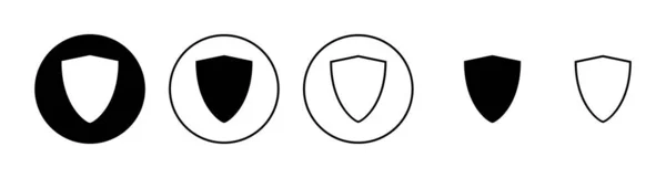 Εικονίδια Ασπίδας Έτοιμα Εικονίδιο Προστασίας Σήμα Και Σύμβολο Ασφαλείας — Διανυσματικό Αρχείο
