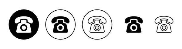 Telefonní Ikony Nastaveny Telefonní Značka Symbol — Stockový vektor