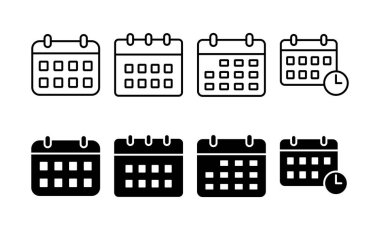 Calendar icon vector for web and mobile app. Calender sign and symbol. Schedule icon symbol