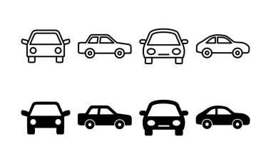 Car icon vector for web and mobile app. car sign and symbol. small sedan