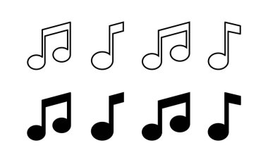 Web ve mobil uygulama için müzik simgesi vektörü. nota işareti ve sembol