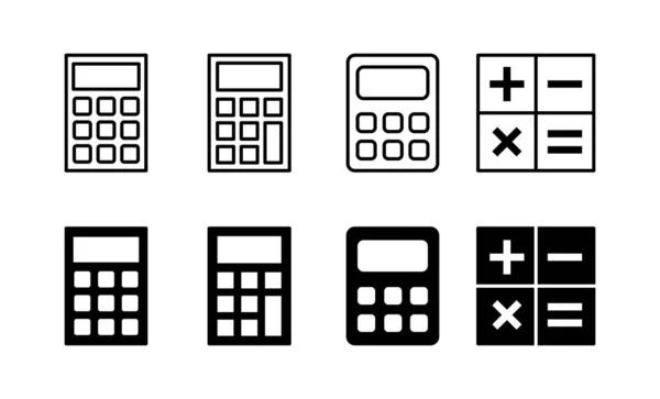 Calculator Icon Vector Web Mobile App Accounting Calculator Sign Symbol — Stock Vector